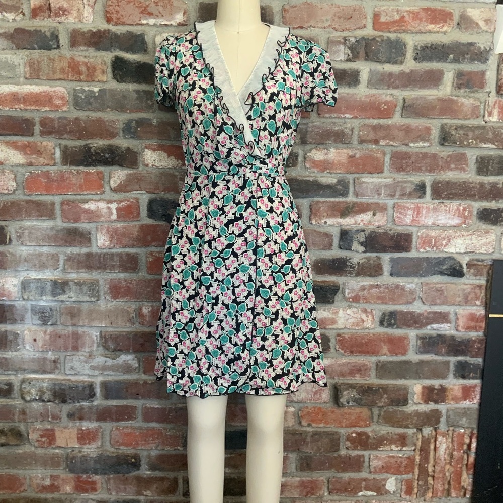 Anna Sui printed wrap dress 4